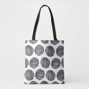 Bolsa Tote Pontos Vinculados 190917 - Preto em Branco