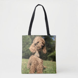 Bolsa Tote Poodle Apricot Personalizável