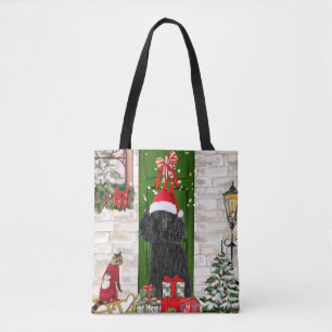 Bolsa Tote Poodle Christmas