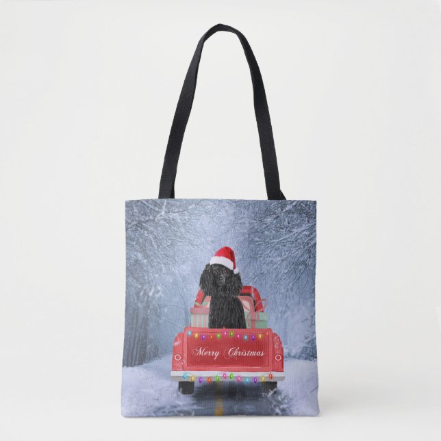 Bolsa Tote Poodle Christmas (Frente)