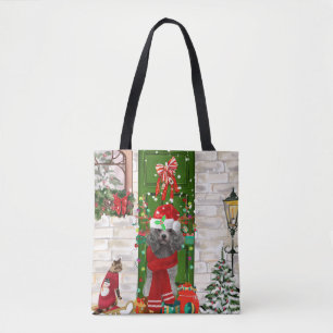 Bolsa Tote Poodle Christmas