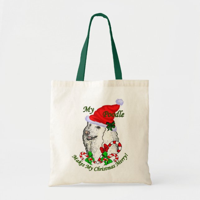 Bolsa Tote Poodle Christmas Gifts (Frente)