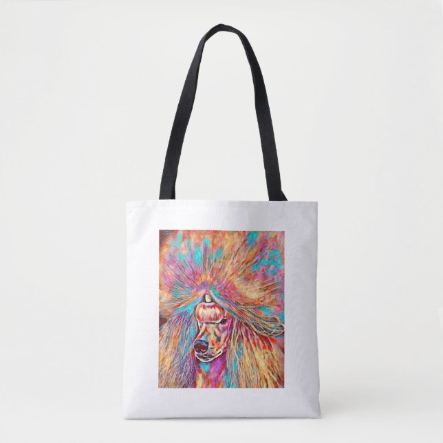 Bolsa Tote Poodle de Primavera (Frente)