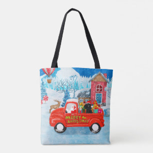 Bolsa Tote Poodle Dog Christmas Delivery Snow