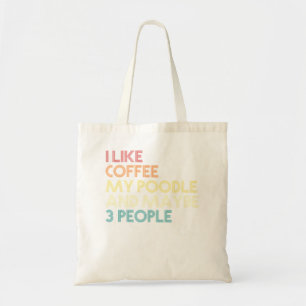 Bolsa Tote Poodle Dog Proprietário Café Amantes De Coffee Cot