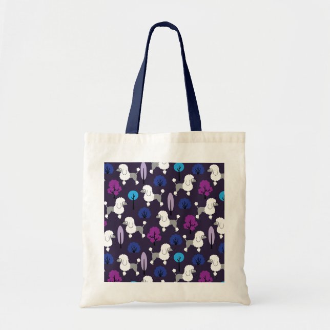 Bolsa Tote Poodle no parque (Frente)