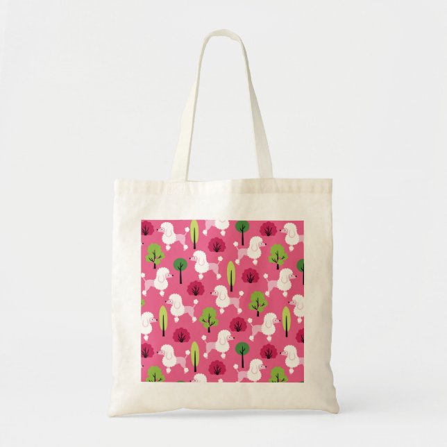 Bolsa Tote Poodle no parque (Frente)