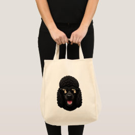 Bolsa Tote Poodle Preto de Michigan Usando Óculos de Sol