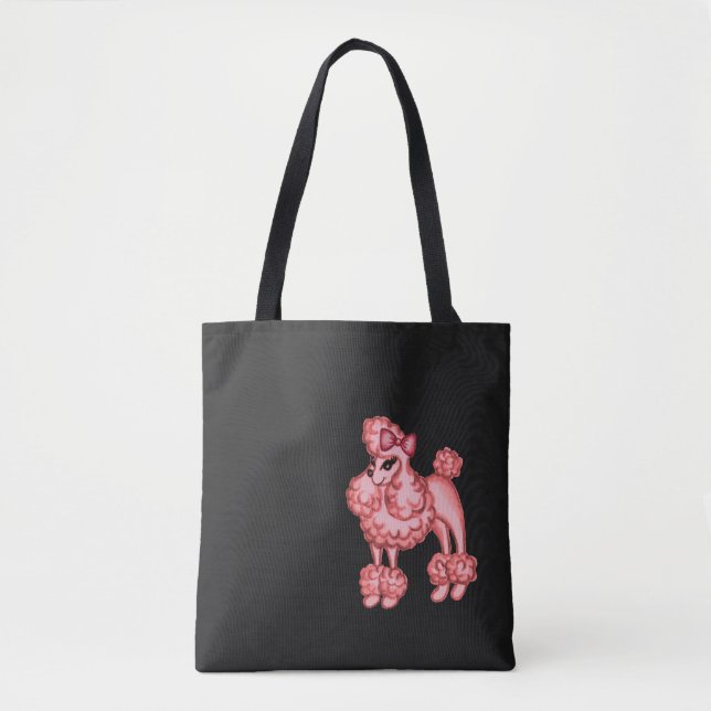 Bolsa Tote Poodle Rosa (Frente)