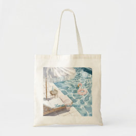 Bolsa Tote Poolside Umbrella Pink Flamingo Float Ball