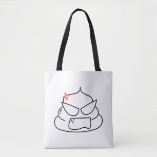 Bolsa Tote Poop zangado - Brootsch, o PooPoo
