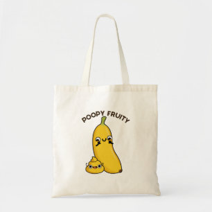Bolsa Tote Poopy Fruity Fruta Engraçada Banana Pun