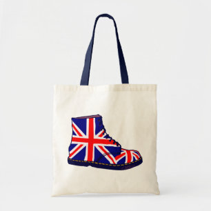 Bolsa Tote Pop art britânico da bota do olhar retro