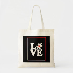 Bolsa Tote Pop Art LOVE Autismo Quebra-cabeça Piece