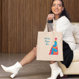 Bolsa Tote Pop Art, mulher histórica em Bustle Dress Personal