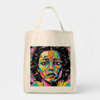 Bolsa Tote Pop Art Retrato Abstrato
