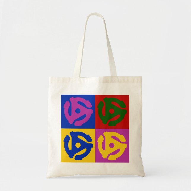 Bolsa Tote Pop Art Vinil Record 45 RPM Insert (Frente)