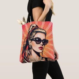 Bolsa Tote Pop Art Woman  Retro Chic