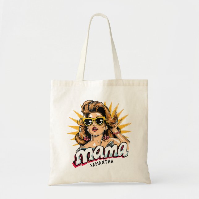 Bolsa Tote Pop da Mãe Personalizada Arte 1 (Frente)