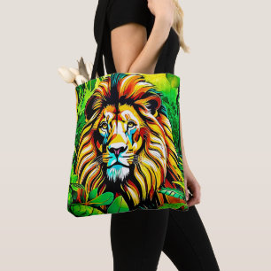 Bolsa Tote Pop de Arte do Leão Selva