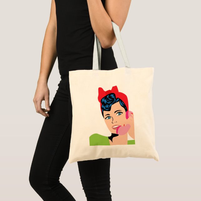 Bolsa Tote Pop de arte em banda desenhada (Frente (produto))