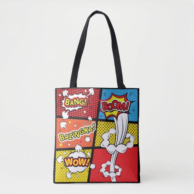 Bolsa Tote Pop de banda desenhada (Frente)