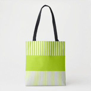 Bolsa Tote Pop de cores em Verde limão e branco