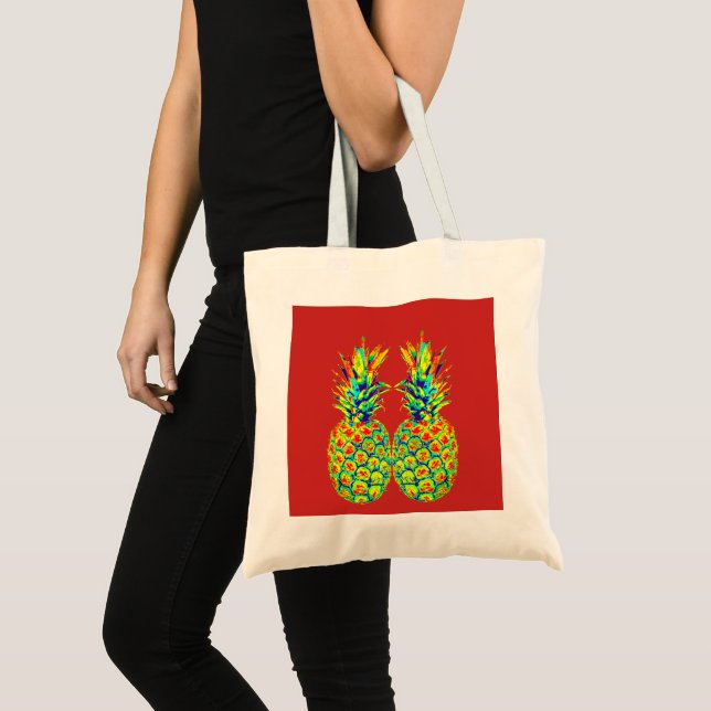 Bolsa Tote Pop de pinanás (Frente (produto))