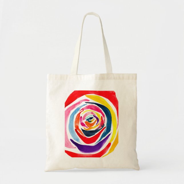 Bolsa Tote pop rosa de aquarela abstrato (Frente)