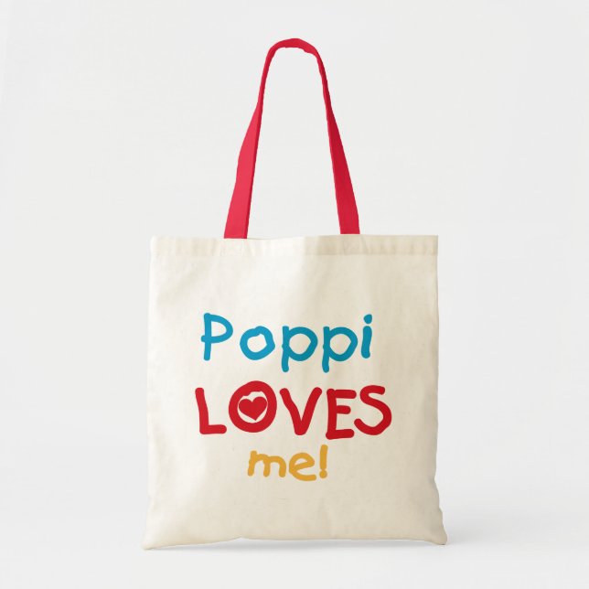 Bolsa Tote Poppi me ama T-shirts e presentes (Frente)