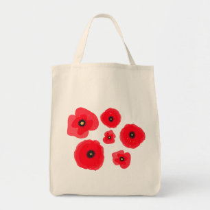 Bolsa Tote Poppies em Bloom