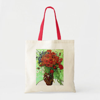 Bolsa Tote Poppies Vermelhos e Daisies Van Gogh Belas Artes