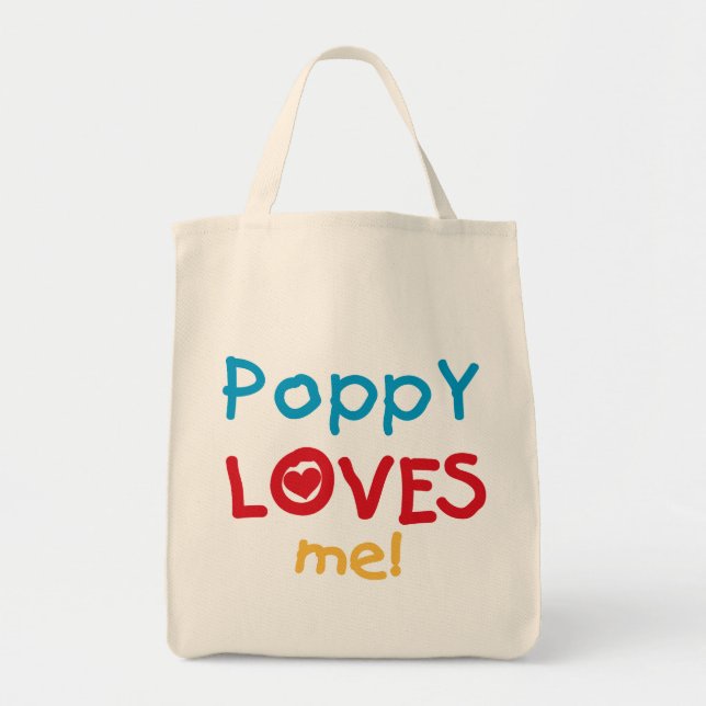 Bolsa Tote Poppy me ama t-shirts e presentes (Frente)