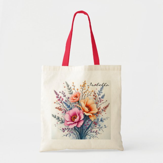 Bolsa Tote Popular Wildflowers Beautiful Luxury Collection (Frente)