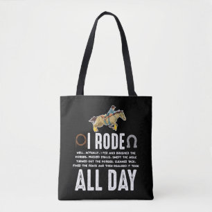 Bolsa Tote Pôr Cavalo Andando Engraçado Horseback