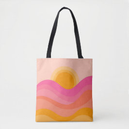 Bolsa Tote Pôr do Sol Abstrato | Onda Pastel