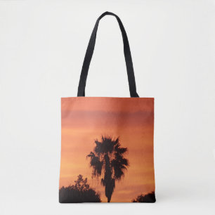 Bolsa Tote Por do sol alaranjado de Florida all over em um
