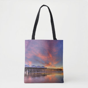 Bolsa Tote Por do sol de cristal do cais
