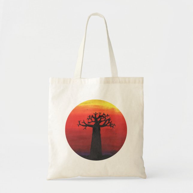 Bolsa Tote Por do sol do Baobab (Frente)