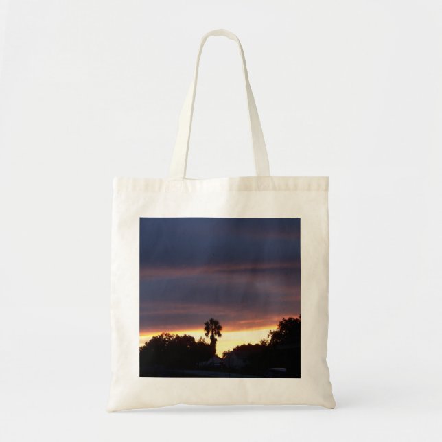 Bolsa Tote pôr do sol do céu tempestuoso (Frente)