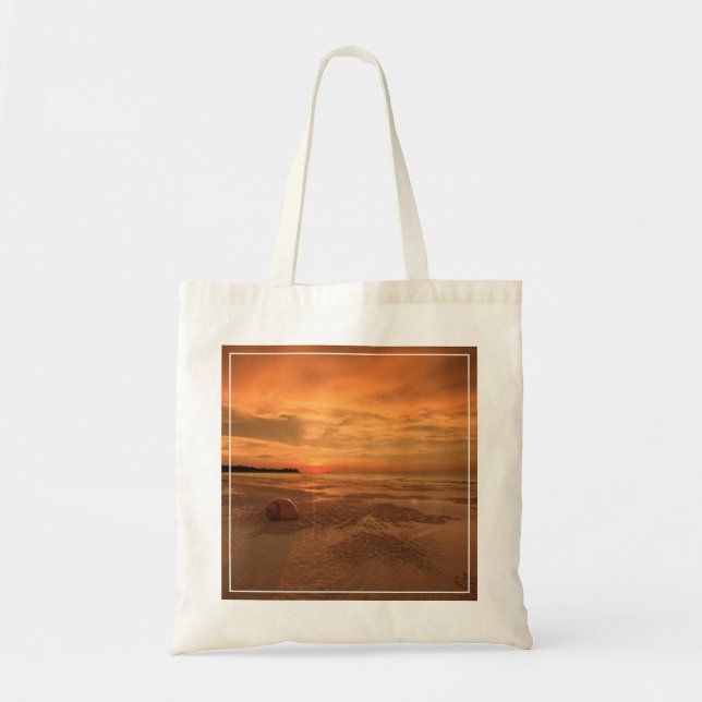 Bolsa Tote Por do sol em uma praia tailandesa (Frente)