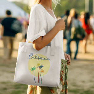 Bolsa Tote Pôr do Sol na Praia da Califórnia