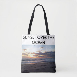 Bolsa Tote Pôr do sol no oceano