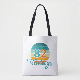 Bolsa Tote Pôr do sol retrô 82 vintage desgastado