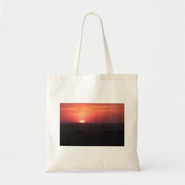 Bolsa Tote Pôr do sol sobre a Palha (Frente)