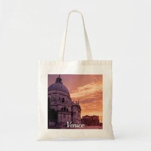 Bolsa Tote Pôr do sol sobre Basilica em Veneza