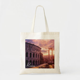 Bolsa Tote Pôr do sol sobre Roma Coliseu em Roma