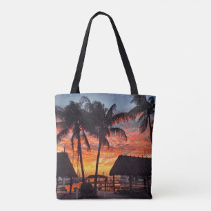 Bolsa Tote pôr do sol tropical da Florida Keys