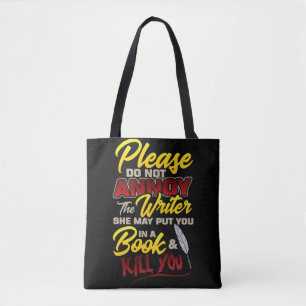 Bolsa Tote Por Favor, Não Engane A Escritora Que Ela Pode Co