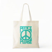 Por Favor Paz Letreiro Turquesa